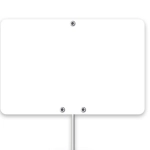 Étiquette blanche à pique inox 10 x 7 cm