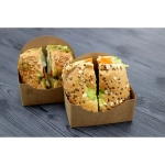 Etui snacking brun NewYork Rolls ou Bagel 120x65x60 - Emballages snacking écologique