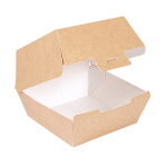 Boîtes Hamburger The pack 14,4 x 13,6  x 9,2 cm naturel carton ondulé