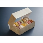 Boite 12 Macarons Kraft Brun