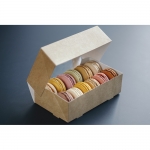 Boite 12 Macarons Kraft Brun