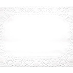 Rectangles dentelle blancs 25 x 35