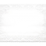 Rectangles dentelle blancs 30 x 40