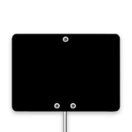 Étiquette noire à pique inox 12 x 8 cm