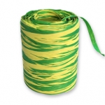 Raphia line bobine 200 m bicolore jaune/vert