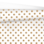 Papier cadeau pois or 50m