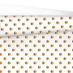 Papier cadeau pois or 50m