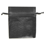 Sachets Organdy avec fermeture 12,5X17 cm noir