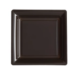 Assiettes carrées 23 cm chocolat